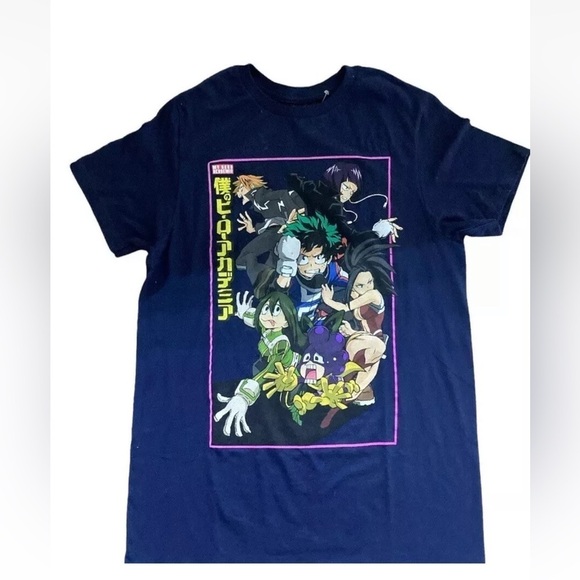 MY HERO ACADEMIA Funimation Hero Group NAVY T-shirt XL AnimeCharacters FUN cool - Picture 9 of 9